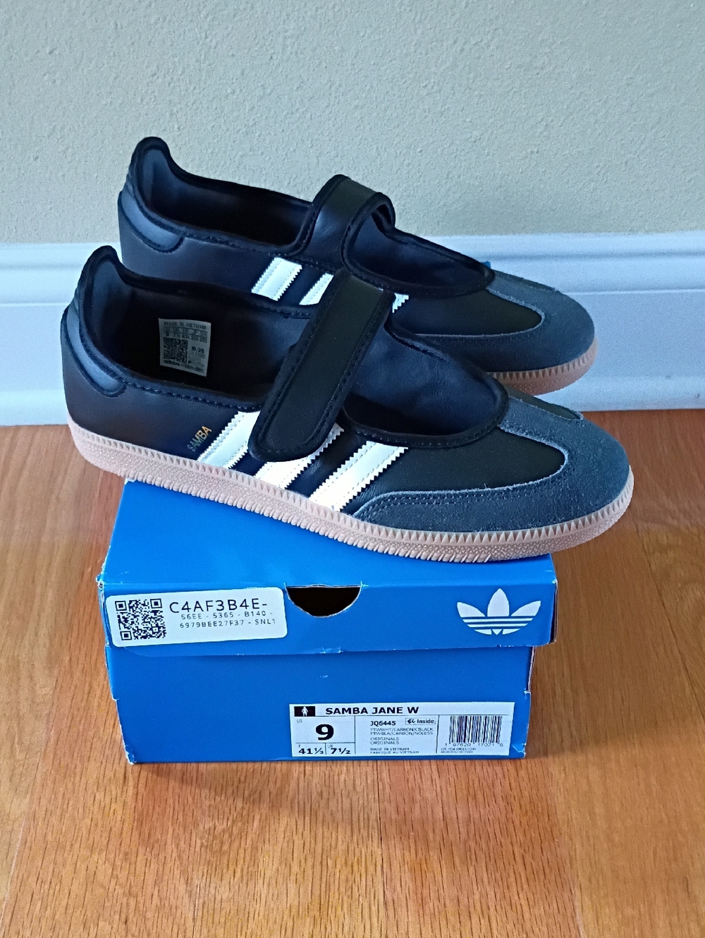 adidas Women’s Samba Jane Black White with Gum Sole